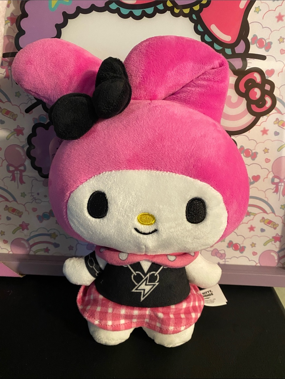 NWT Sanrio My Melody Plush - Punk Rock 🤘 🖤🖤